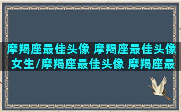 摩羯座最佳头像 摩羯座最佳头像女生/摩羯座最佳头像 摩羯座最佳头像女生-我的网站